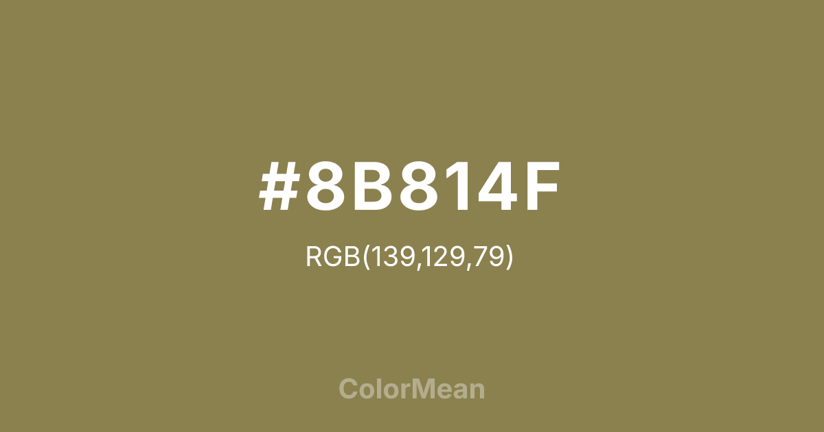 #8B814F color swatch