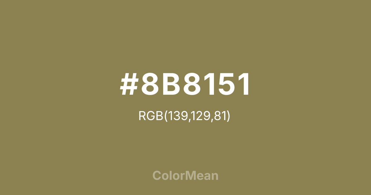 #8B8151 color swatch
