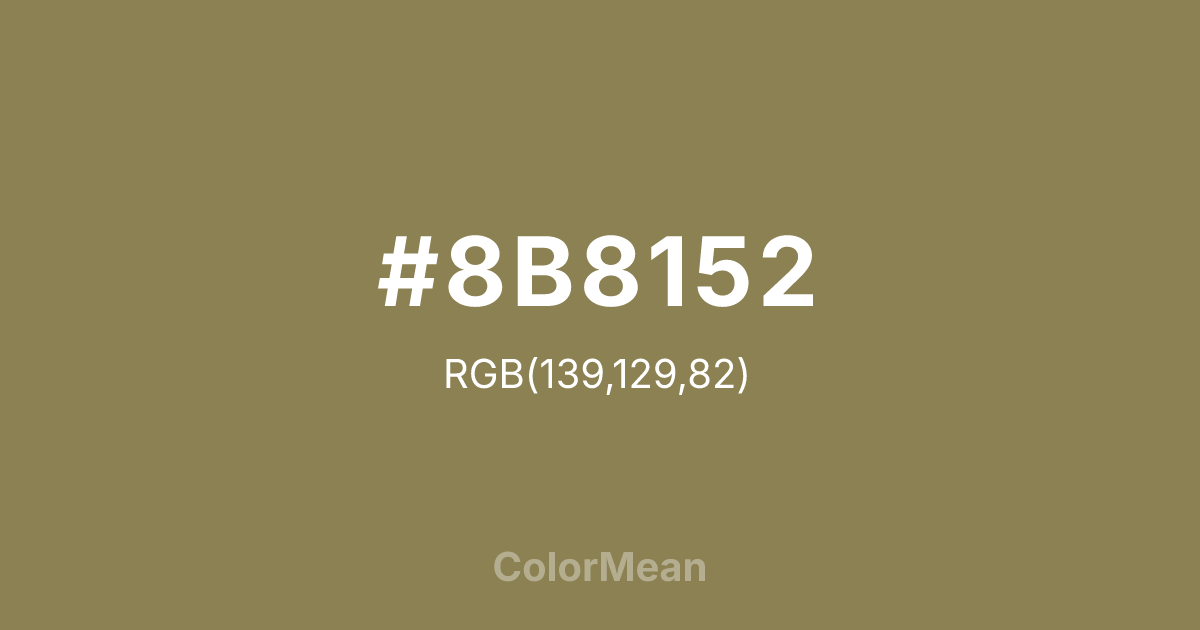 #8B8152 color swatch