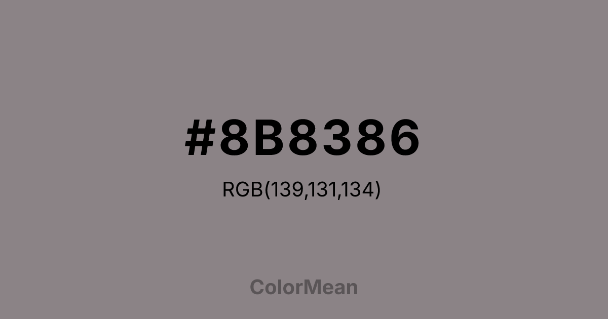 #8B8386 color swatch