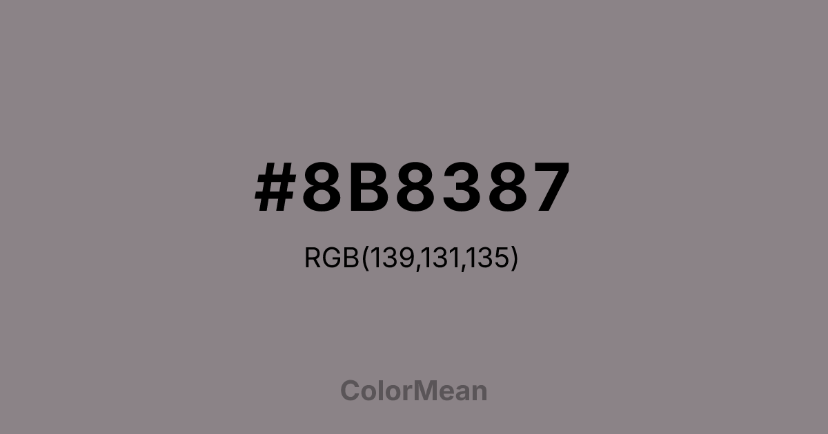 #8B8387 color swatch