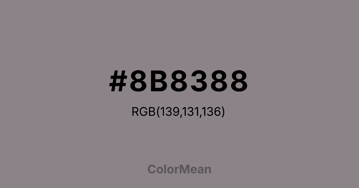 #8B8388 color swatch