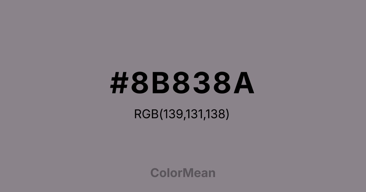 #8B838A color swatch