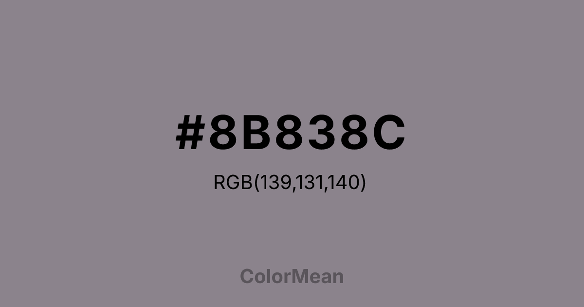 #8B838C color swatch