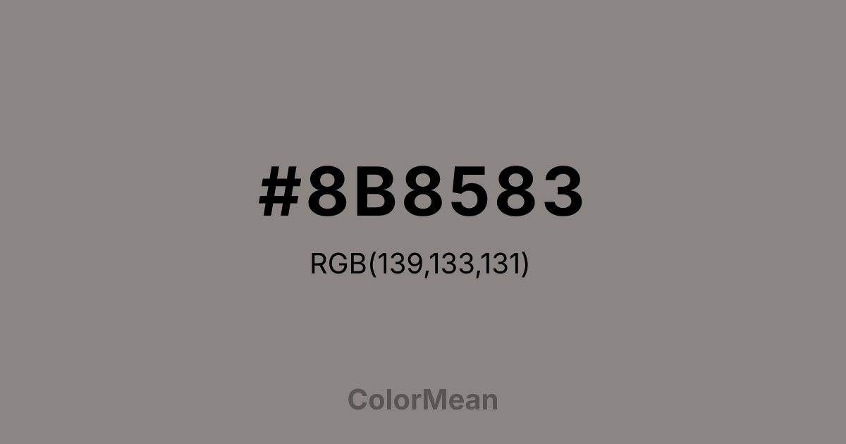 #8B8583 color swatch