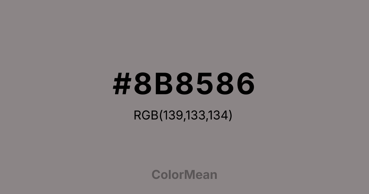 #8B8586 color swatch