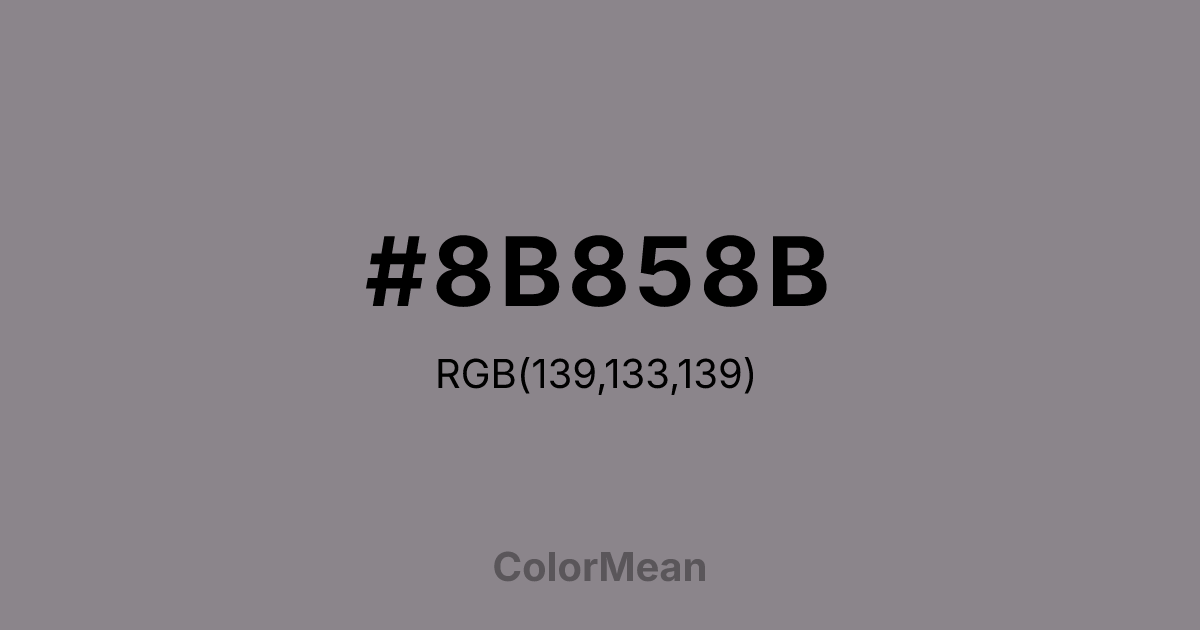 #8B858B color swatch