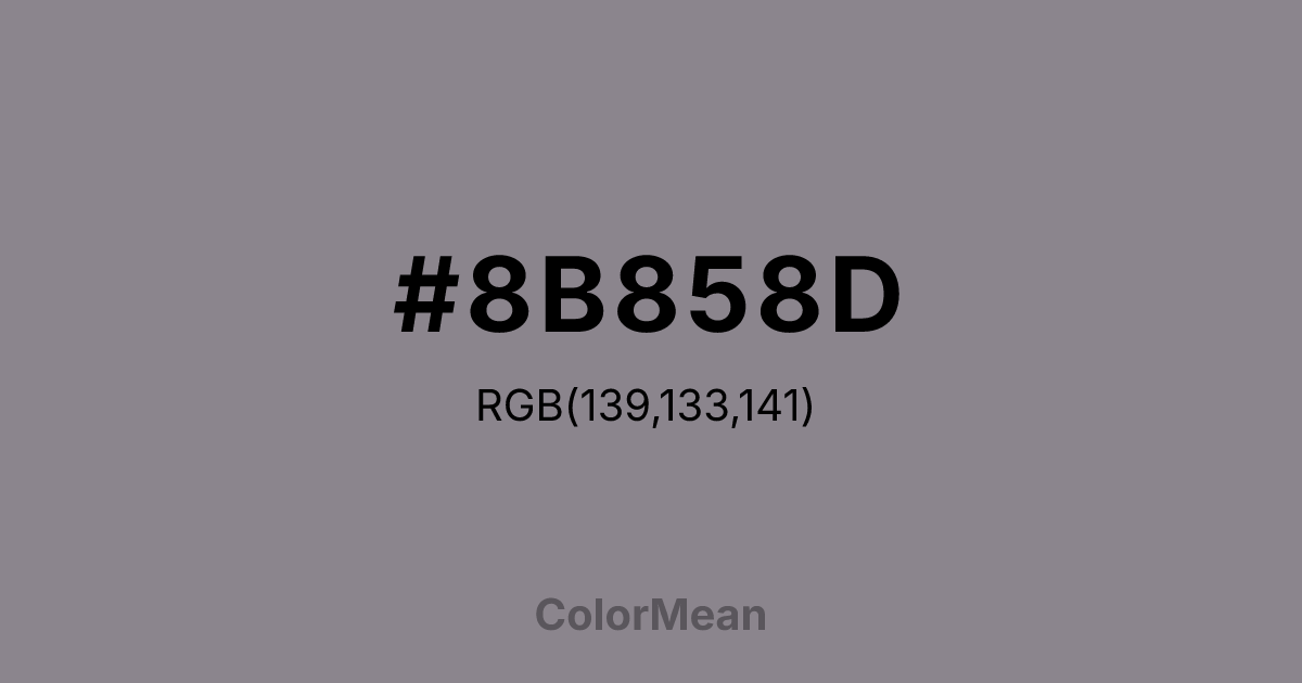 #8B858D color swatch