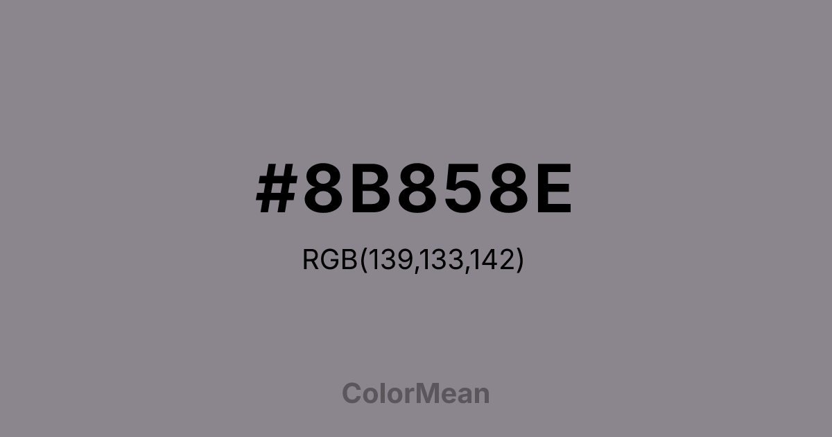 #8B858E color swatch