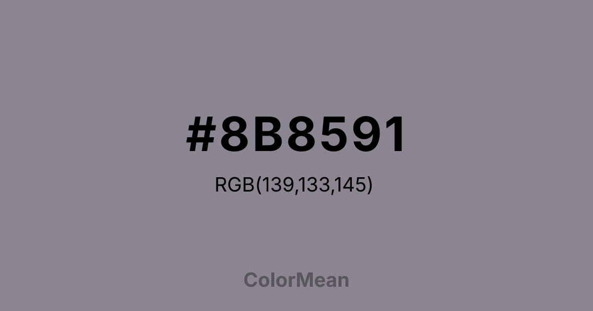 #8B8591 color swatch