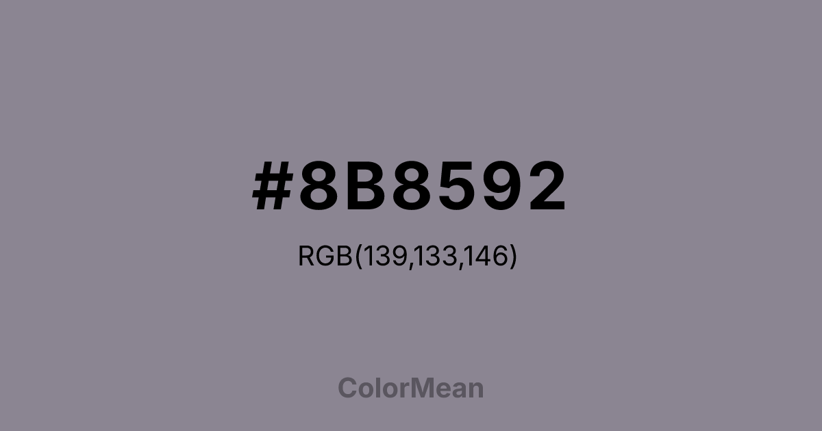 #8B8592 color swatch