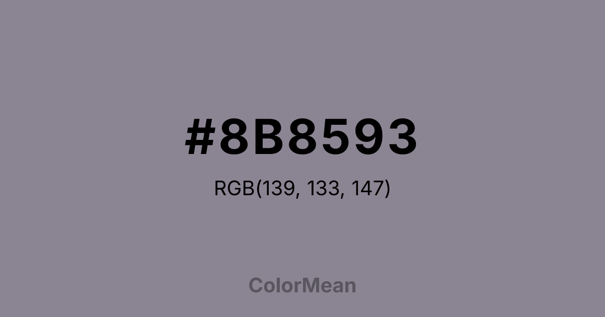 #8B8593 color swatch