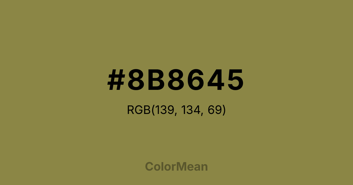 #8B8645 color swatch