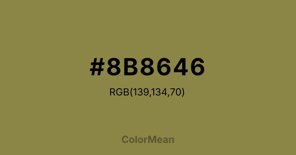 #8B8646 color swatch