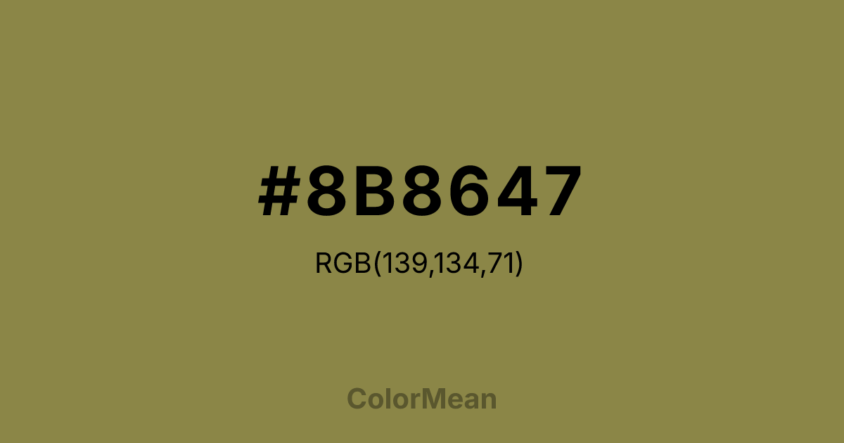 #8B8647 color swatch