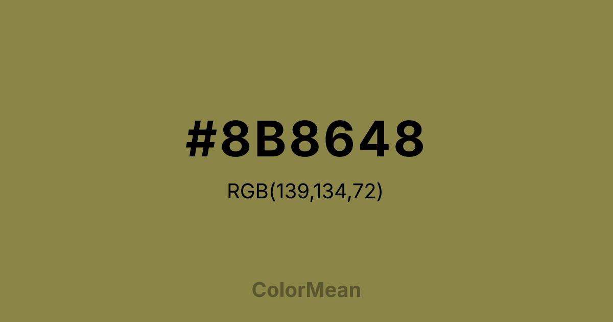 #8B8648 color swatch