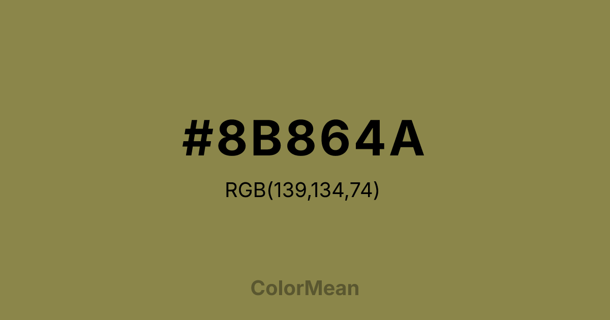 #8B864A color swatch
