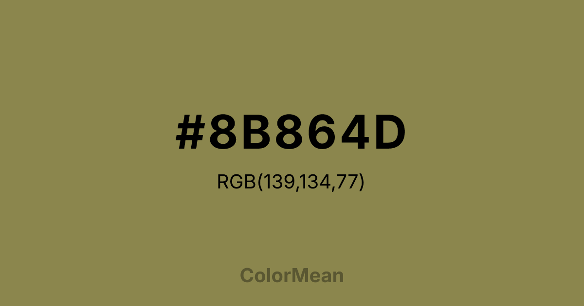 #8B864D color swatch