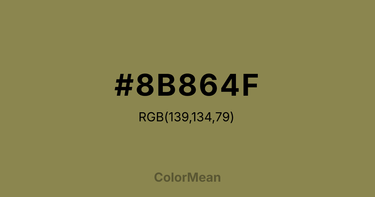 #8B864F color swatch