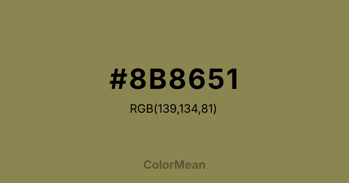 #8B8651 color swatch