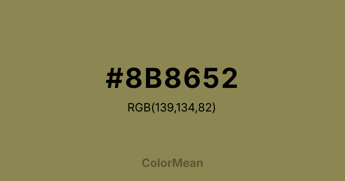 #8B8652 color swatch