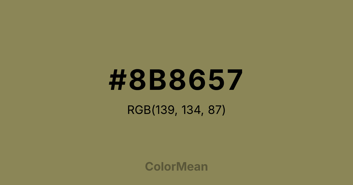 #8B8657 color swatch