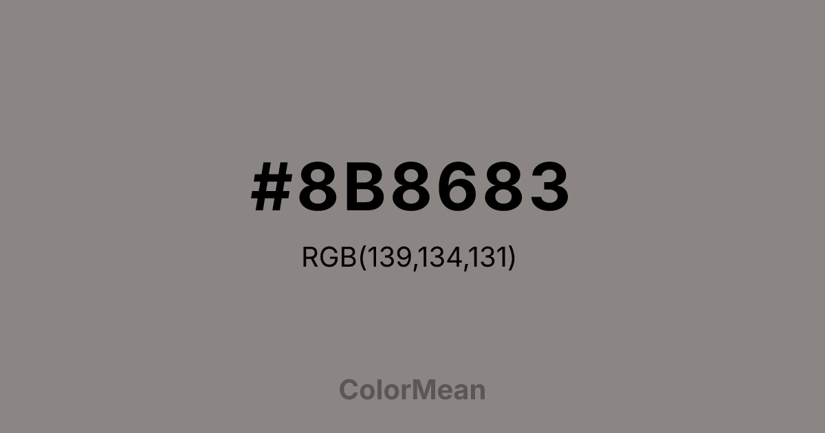 #8B8683 color swatch