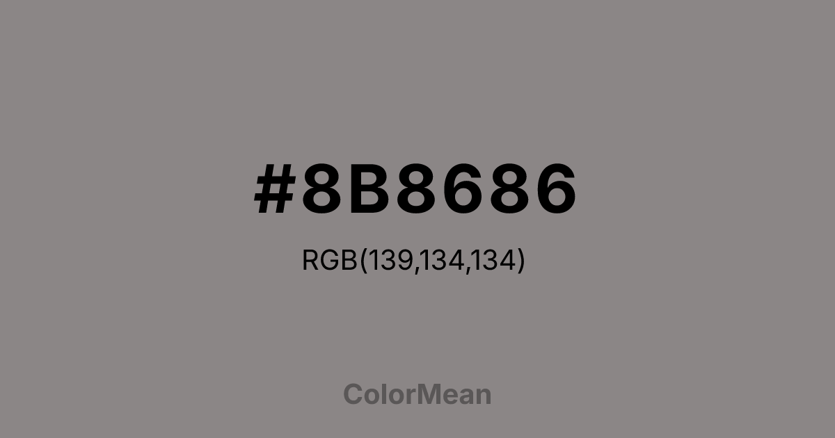 #8B8686 color swatch