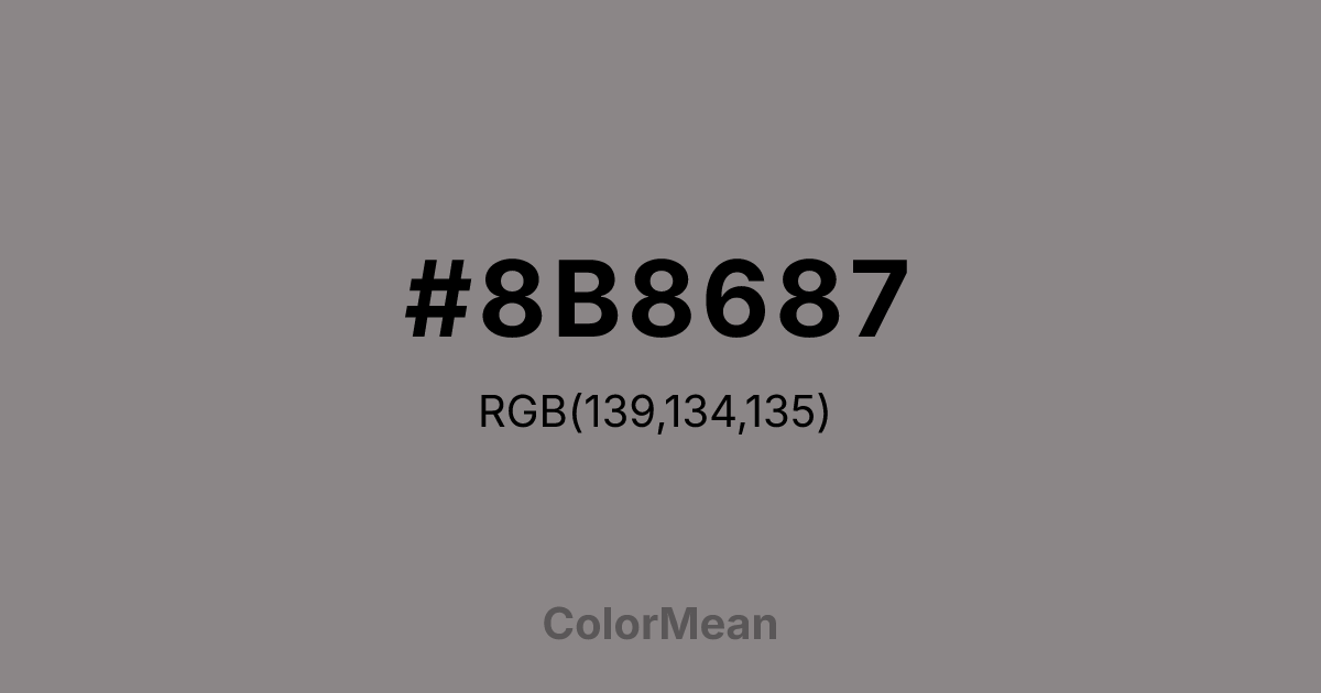 #8B8687 color swatch