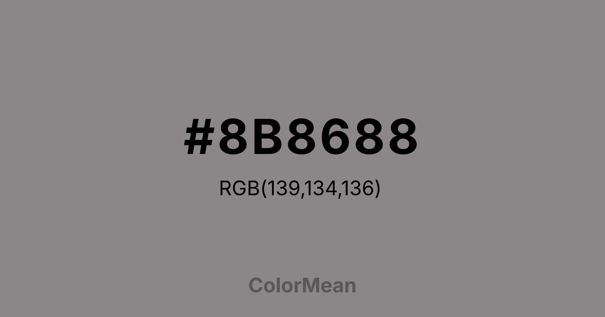 #8B8688 color swatch