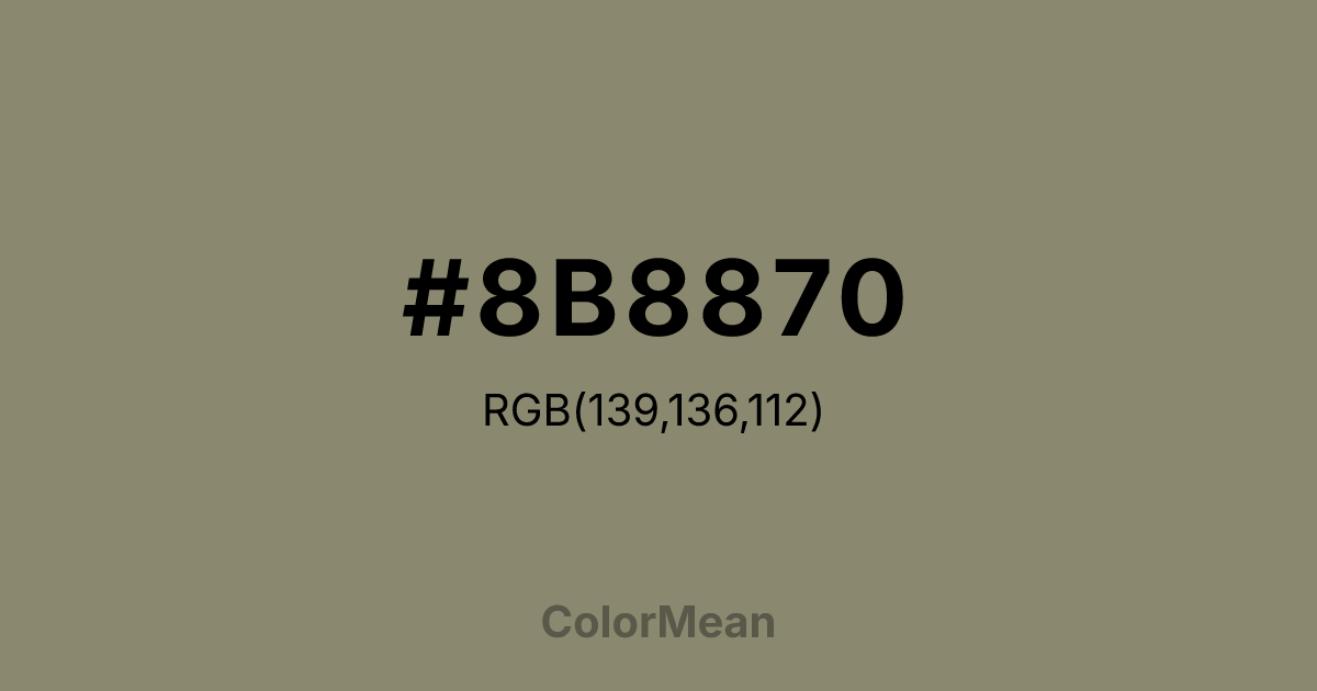 #8B8870 color swatch