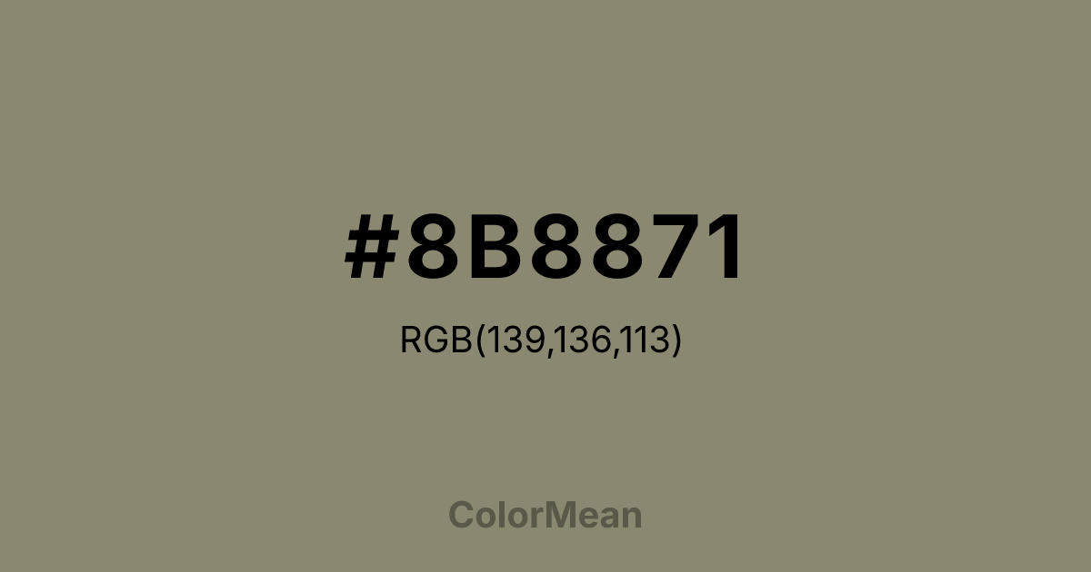 #8B8871 color swatch
