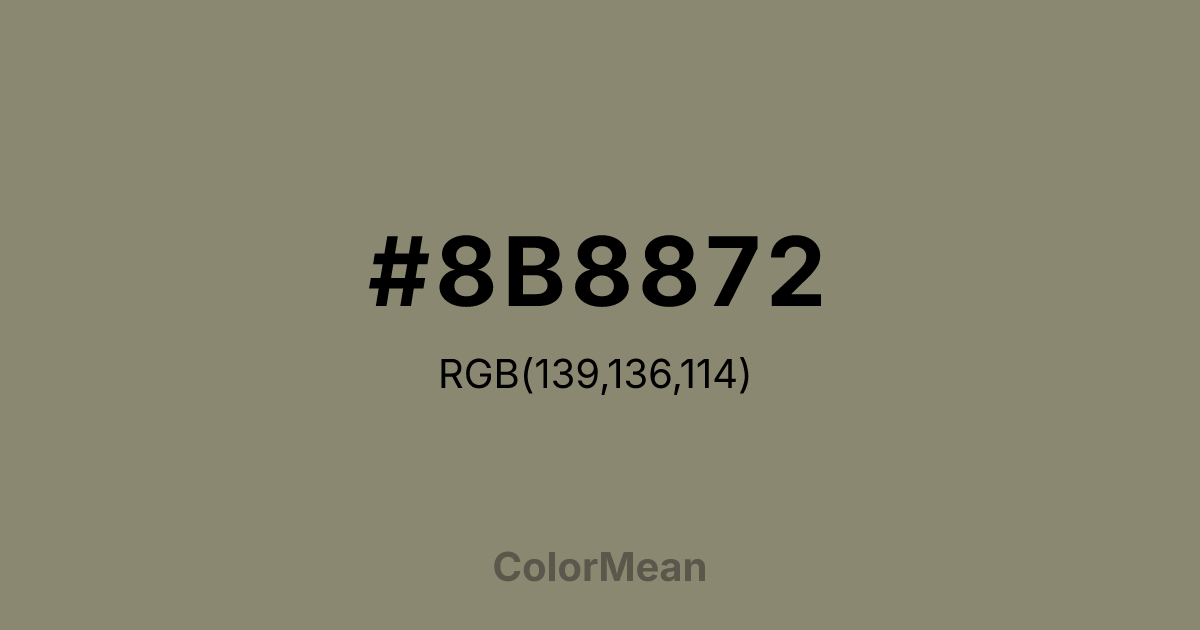 #8B8872 color swatch