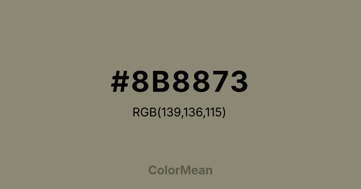 #8B8873 color swatch