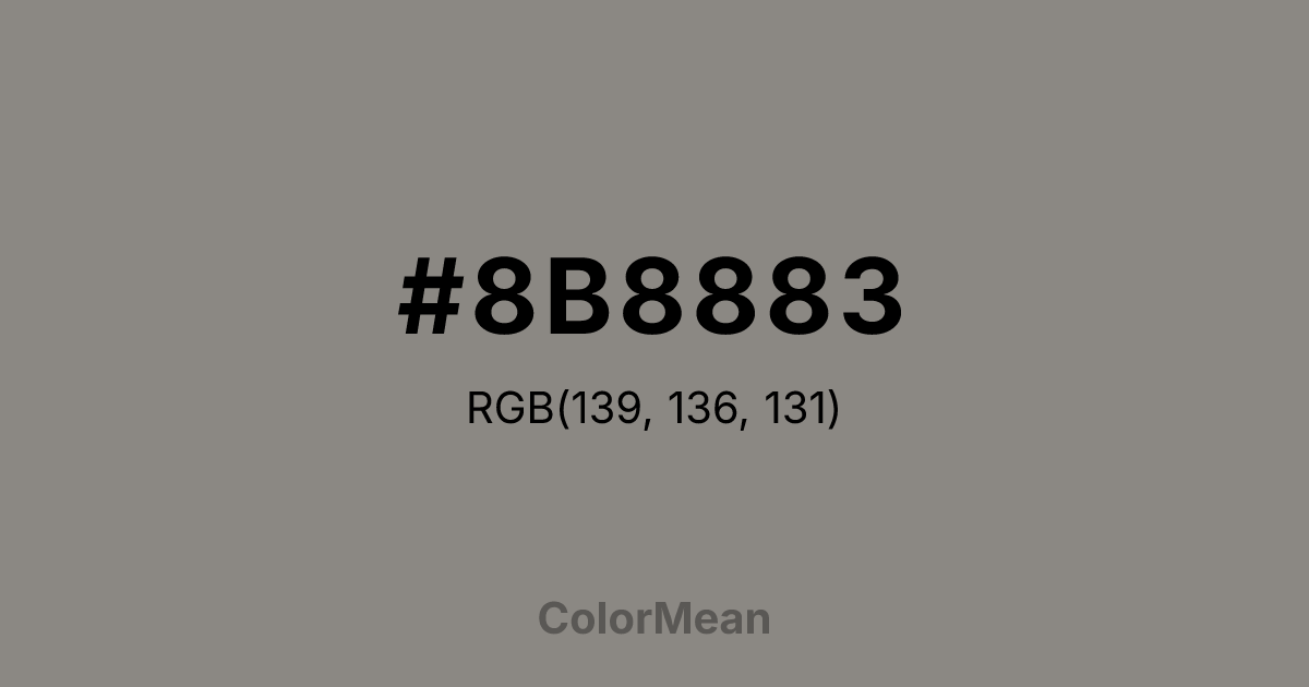 #8B8883 color swatch