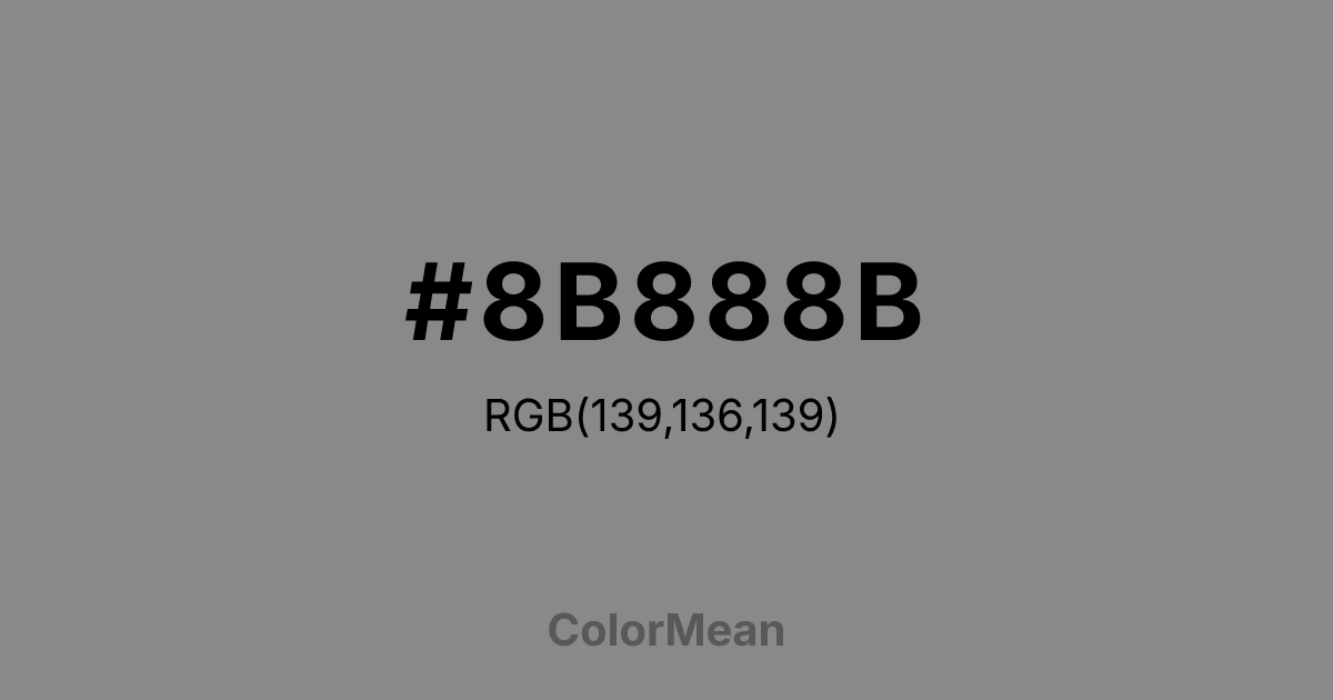 #8B888B color swatch