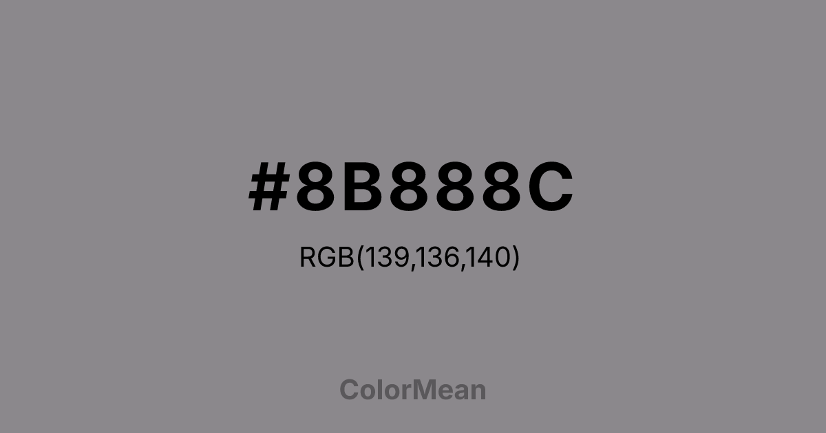 #8B888C color swatch