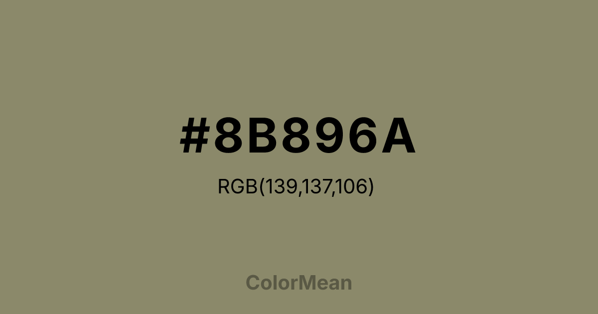 #8B896A color swatch