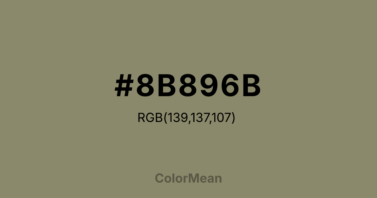 #8B896B color swatch