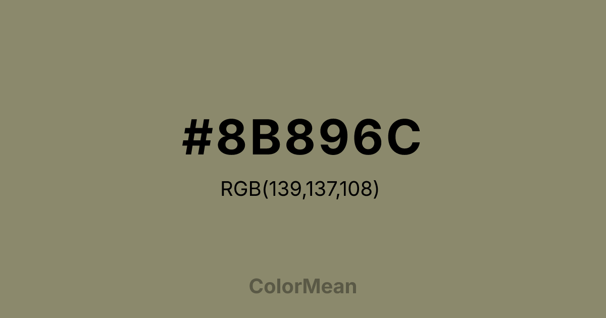 #8B896C color swatch