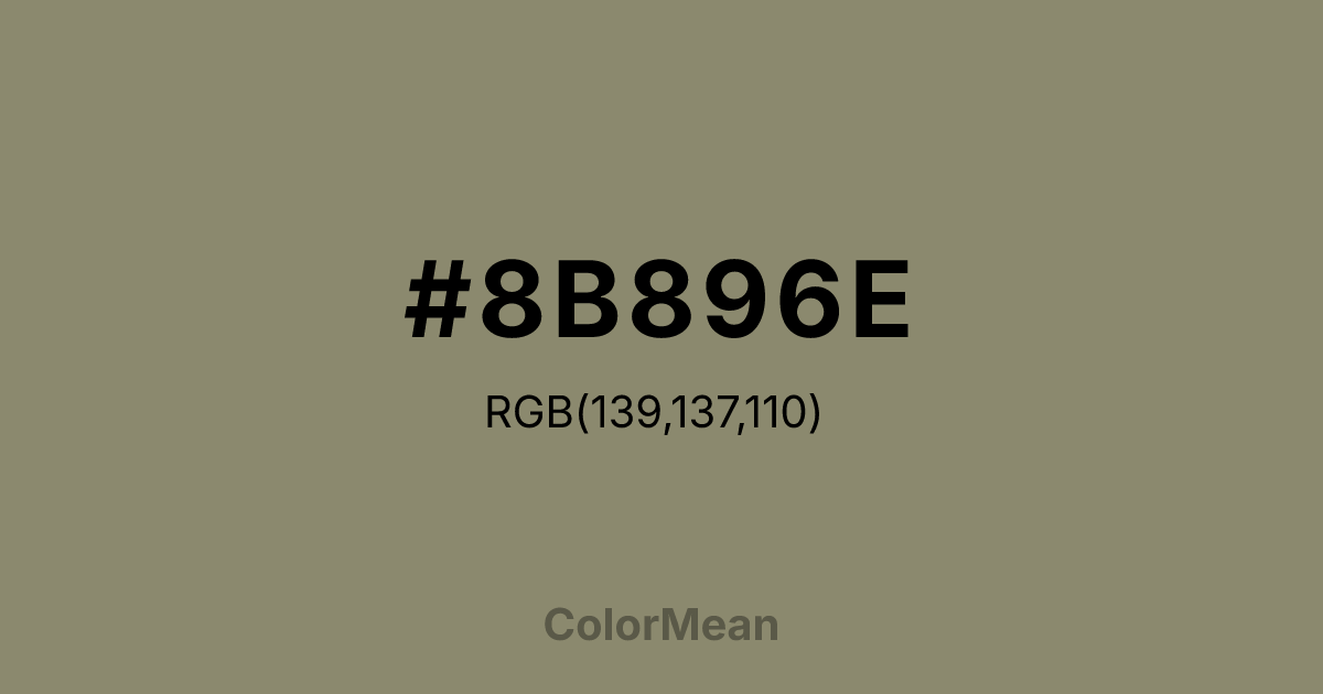 #8B896E color swatch