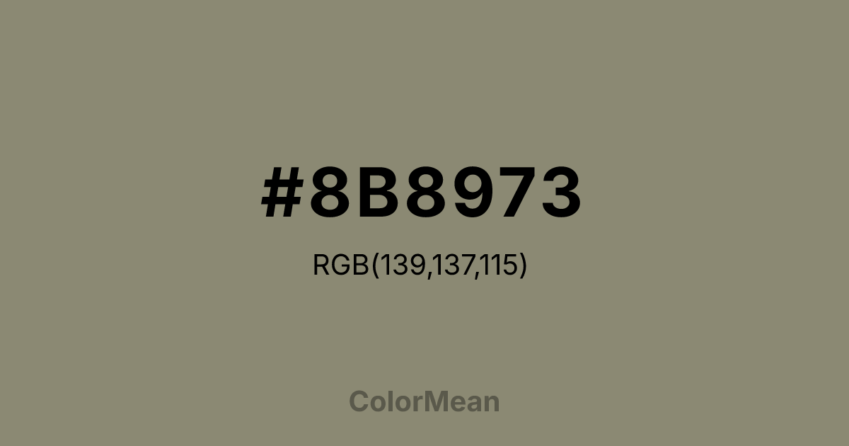 #8B8973 color swatch