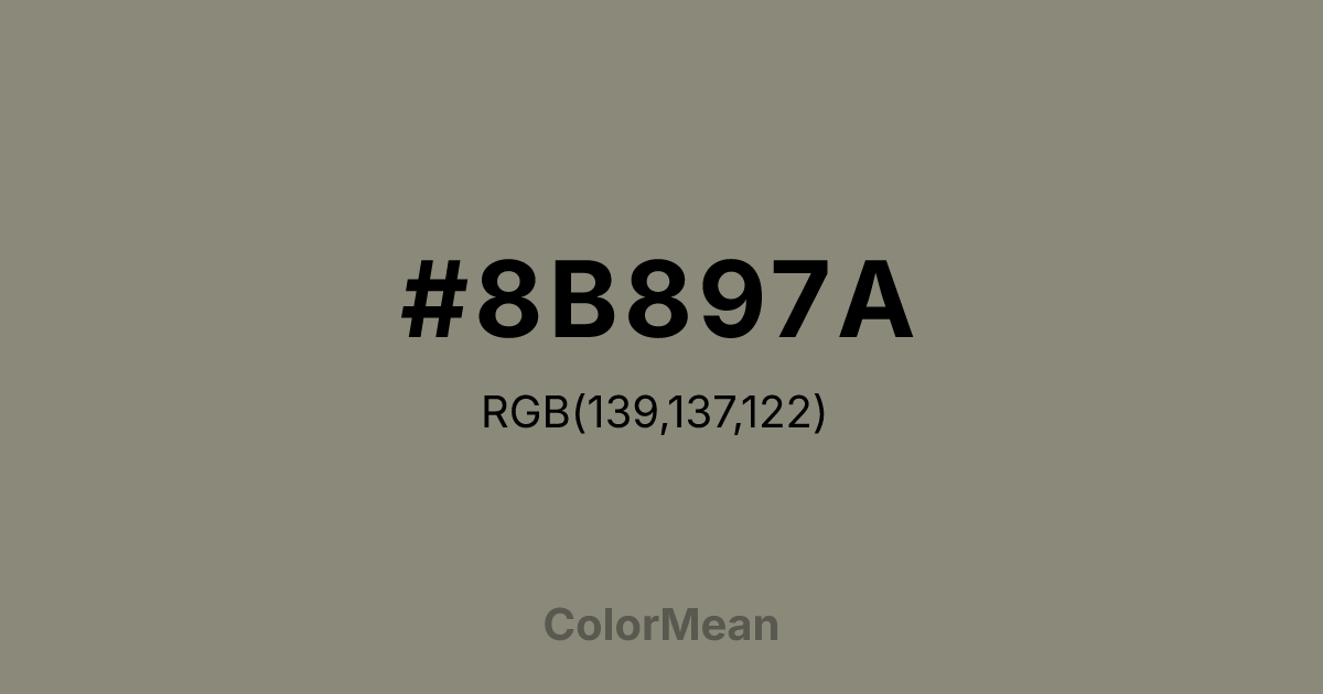 #8B897A color swatch