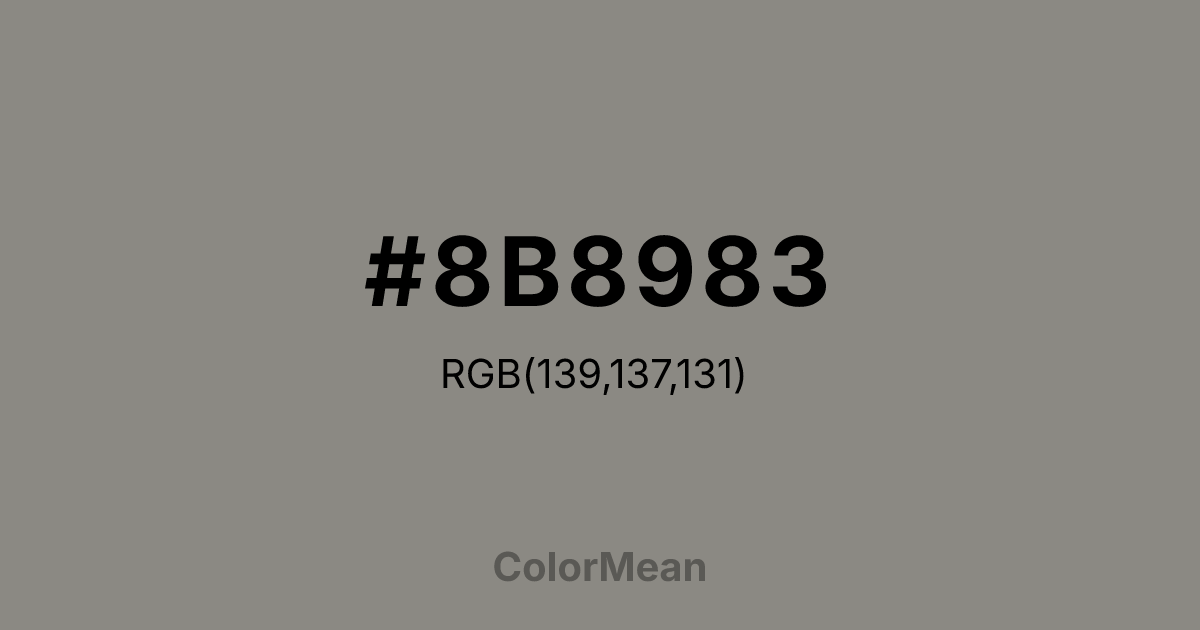#8B8983 color swatch