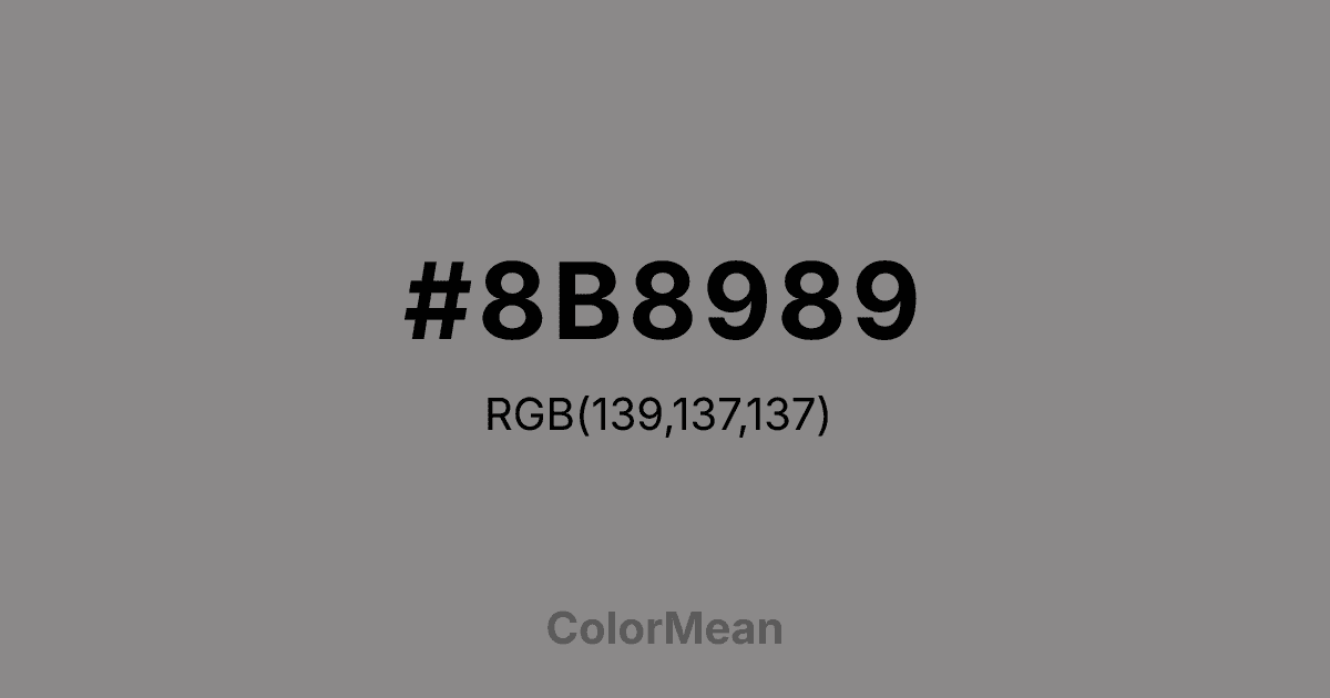 #8B8989 color swatch