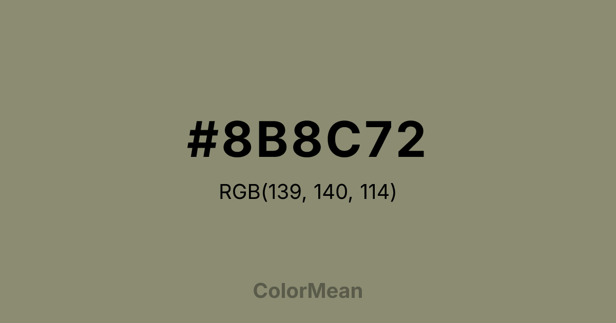 #8B8C72 color swatch