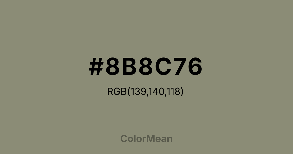 #8B8C76 color swatch