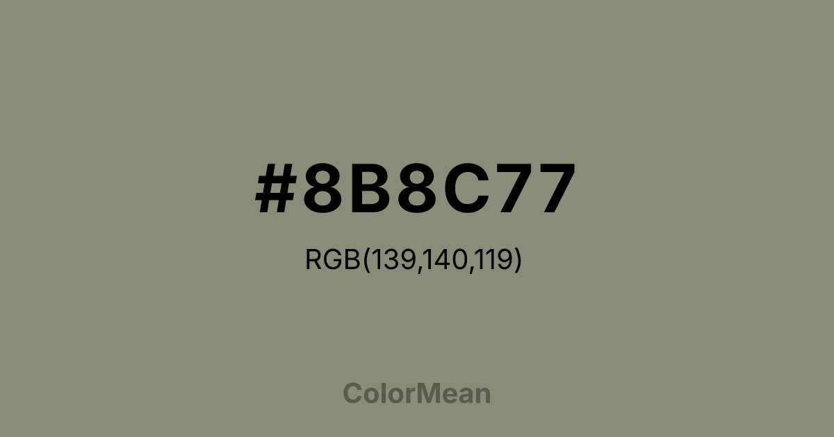 #8B8C77 color swatch