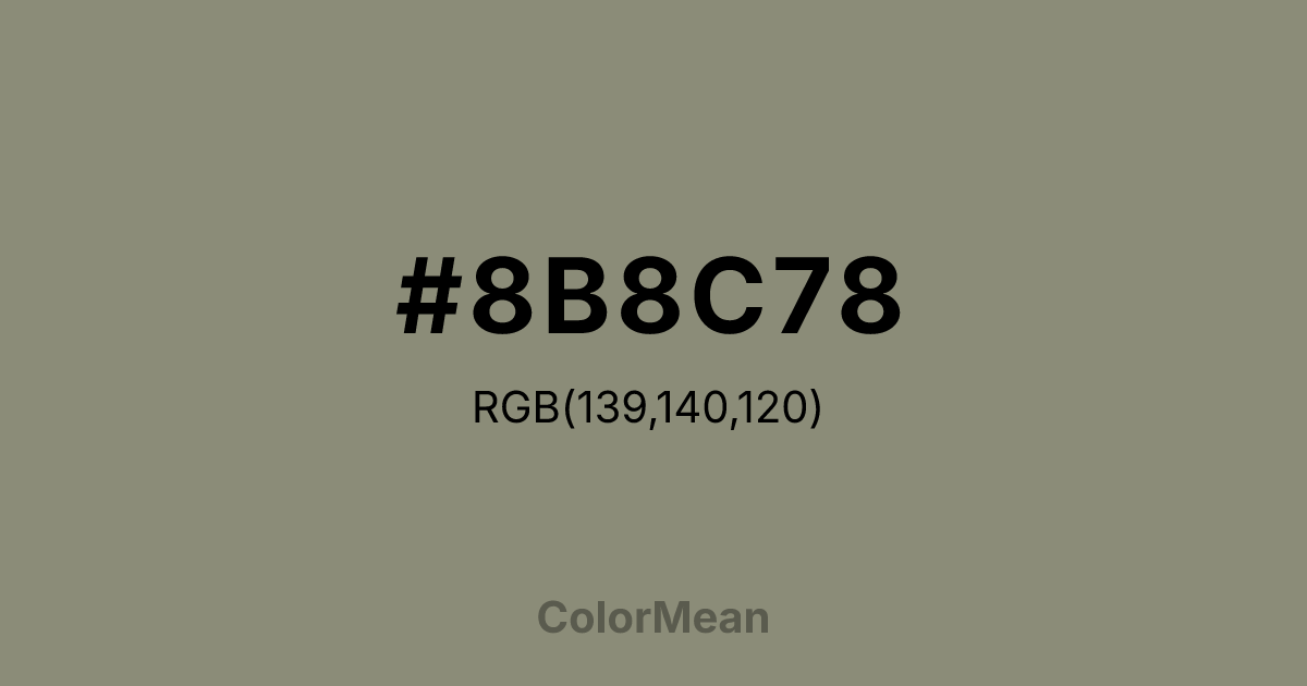 #8B8C78 color swatch