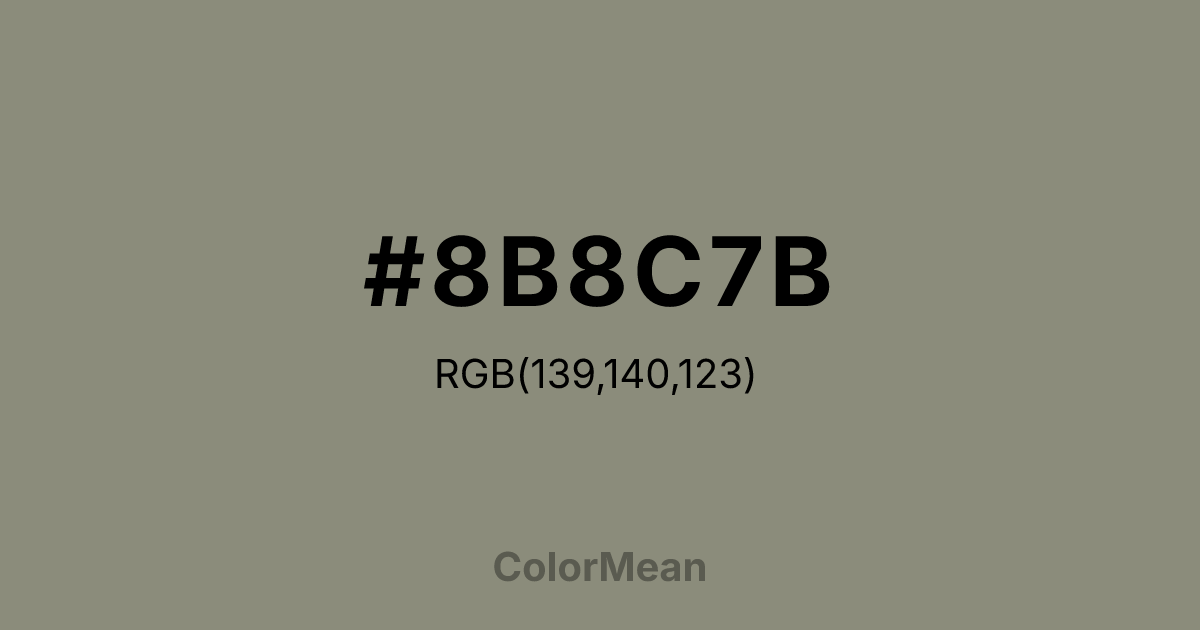 #8B8C7B color swatch